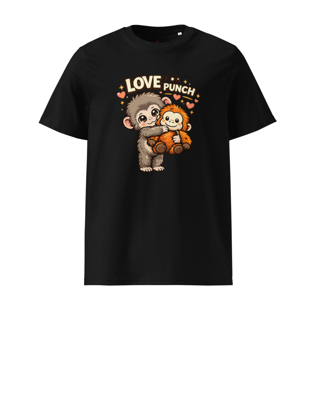 Punch Baby Macaque Unisex Organic Cotton T-Shirt "Love for Punch" Edition