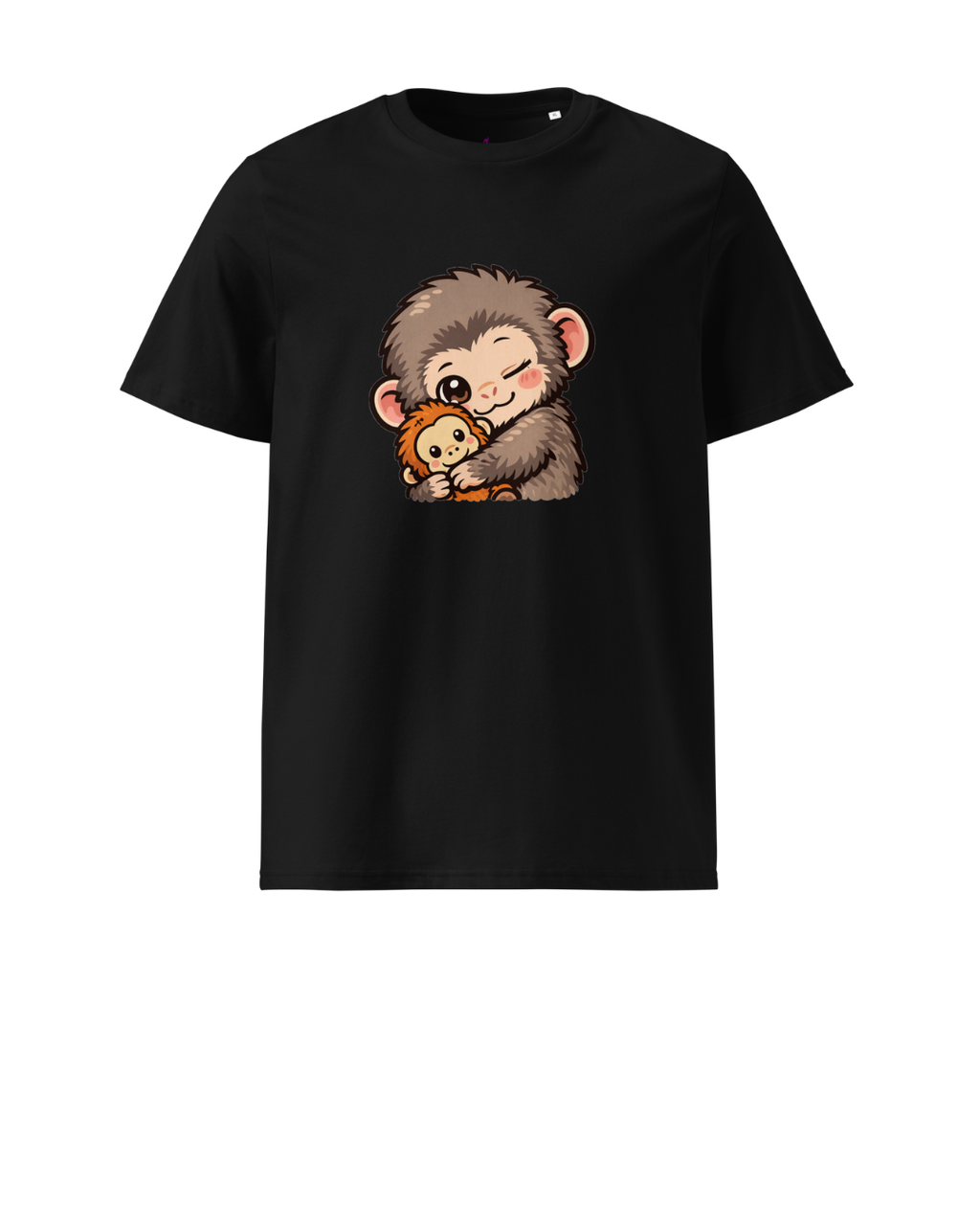 Punch Baby Macaque Unisex Organic Cotton T-Shirt "Wink & Happy" Edition