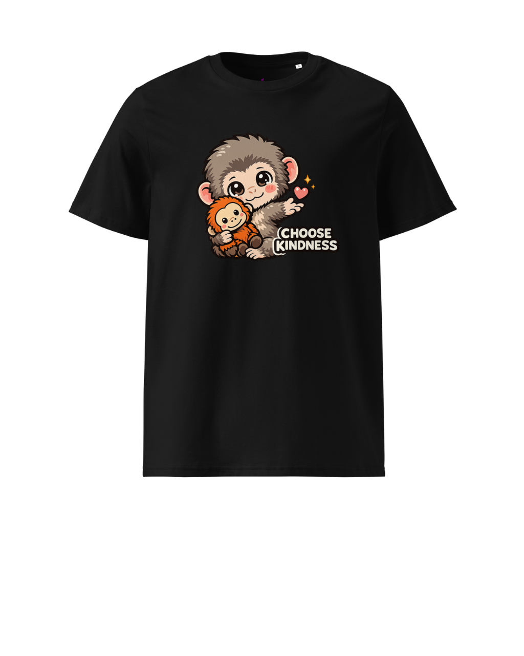 Punch Baby Macaque Unisex Organic Cotton T-Shirt "Choose Kindness" Edition