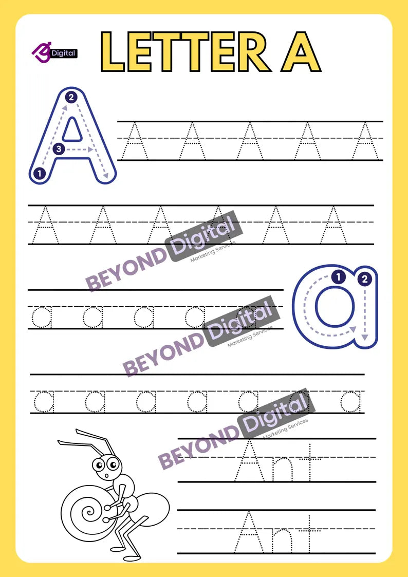 Letter Tracing Worksheets: ABC Handwriting Practice (PDF)
