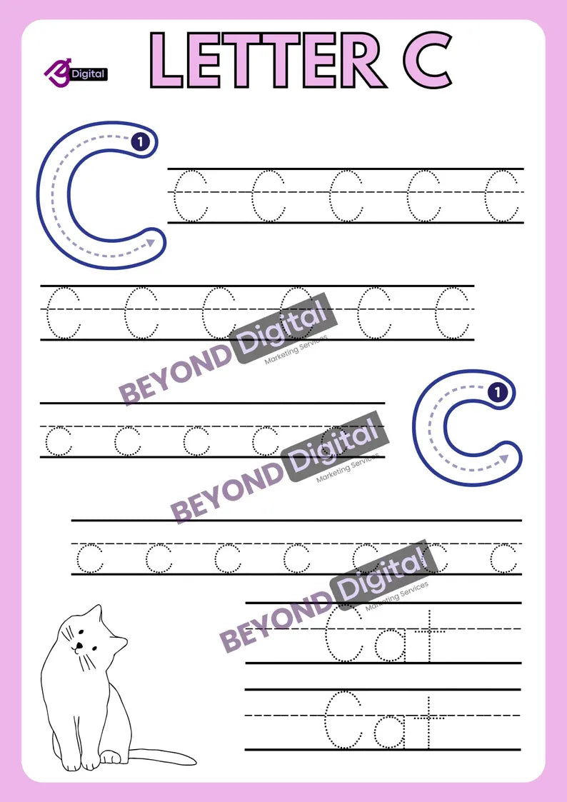 Letter Tracing Worksheets: ABC Handwriting Practice (PDF)