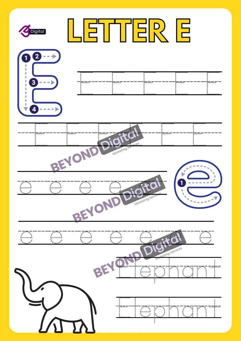 Letter Tracing Worksheets: ABC Handwriting Practice (PDF)