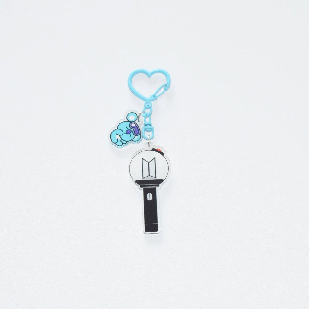 Fashionable Cartoon BTS Series Sweet Cute Creative Pattern Acrylic Keychain Portable Versatile Decorative Pendant