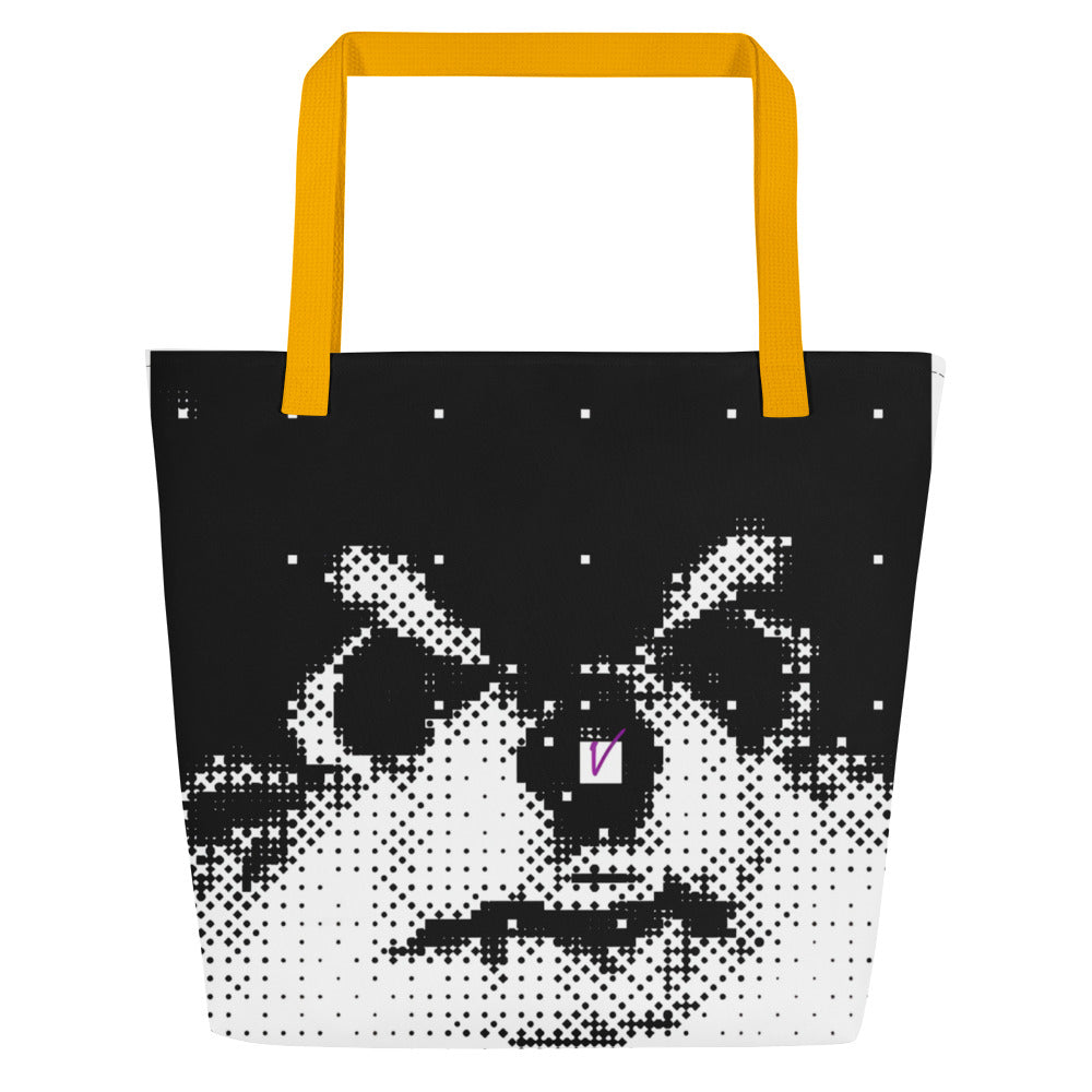 Layover  V Tote Bag - Black and White