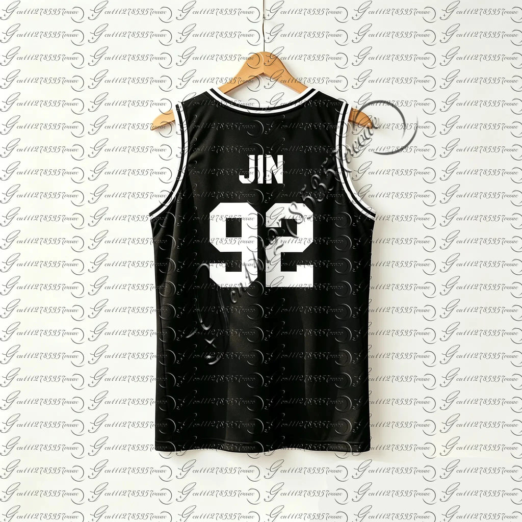 Kpop JUNGKOOK 97 Basketball Jersey Tank Top, Unisex Breathable Sports Vest, Casual Sleeveless Top for Kids Youth, Army Fans Gift