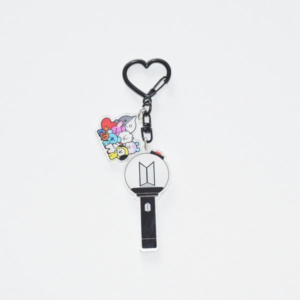 Fashionable Cartoon BTS Series Sweet Cute Creative Pattern Acrylic Keychain Portable Versatile Decorative Pendant