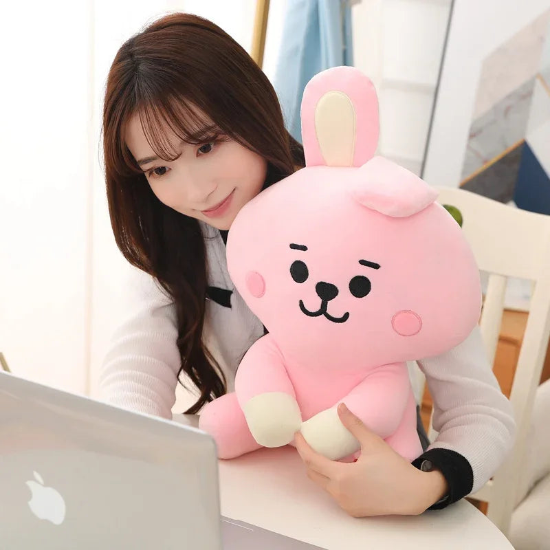 Anime Peripheral Plush Toys Kpop Cartoon Animals Soft Stuffed Dolls Dog Rabbit Koala Sheep Kawaii Room Decor Kid Gift