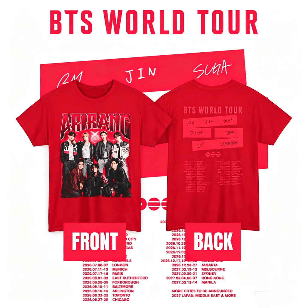 BTS Arirang Comeback Live T-shirt Bangtan - Concert World Tour