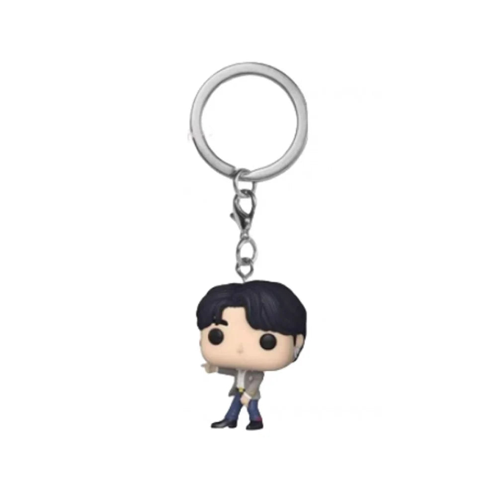 New Keychains Toy Cartoon V JUNG KOOK JIMIN Jin V J-HOPE Pocket Pop Keychain Vinyl Action Figure Collection Toys