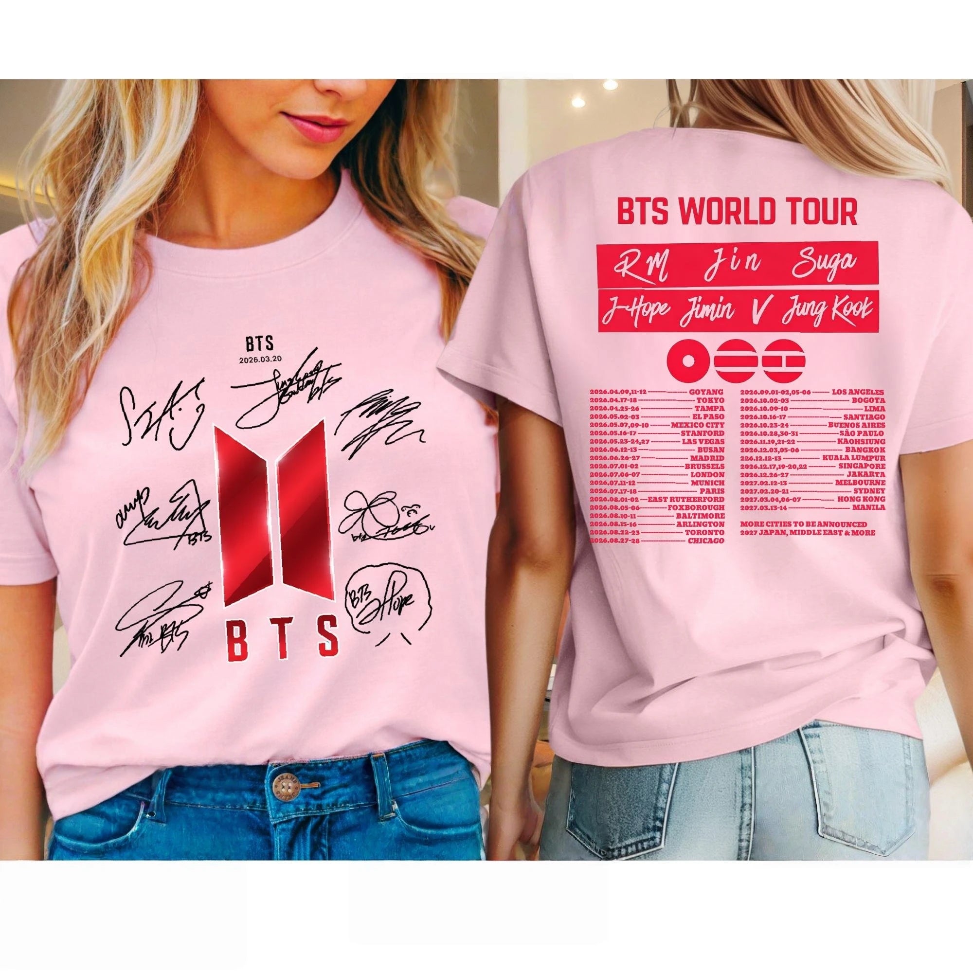 2026 Summer BTS Arirang World Tour Graphic Shirt - Unisex