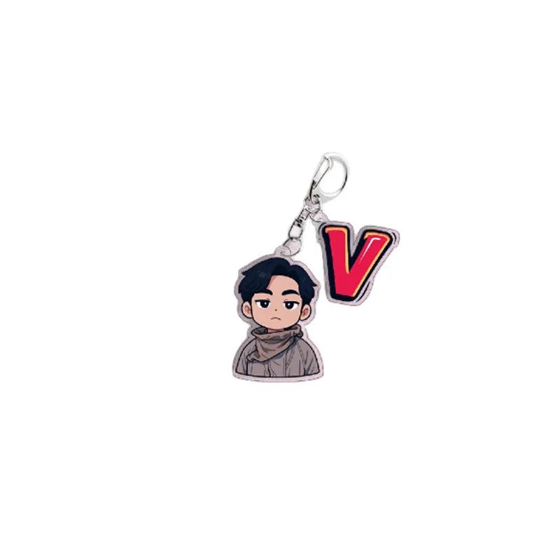BTS Creative Personality High Color Value Book Student Bag Pendant Decoration Animation Cartoon Cute Keychain