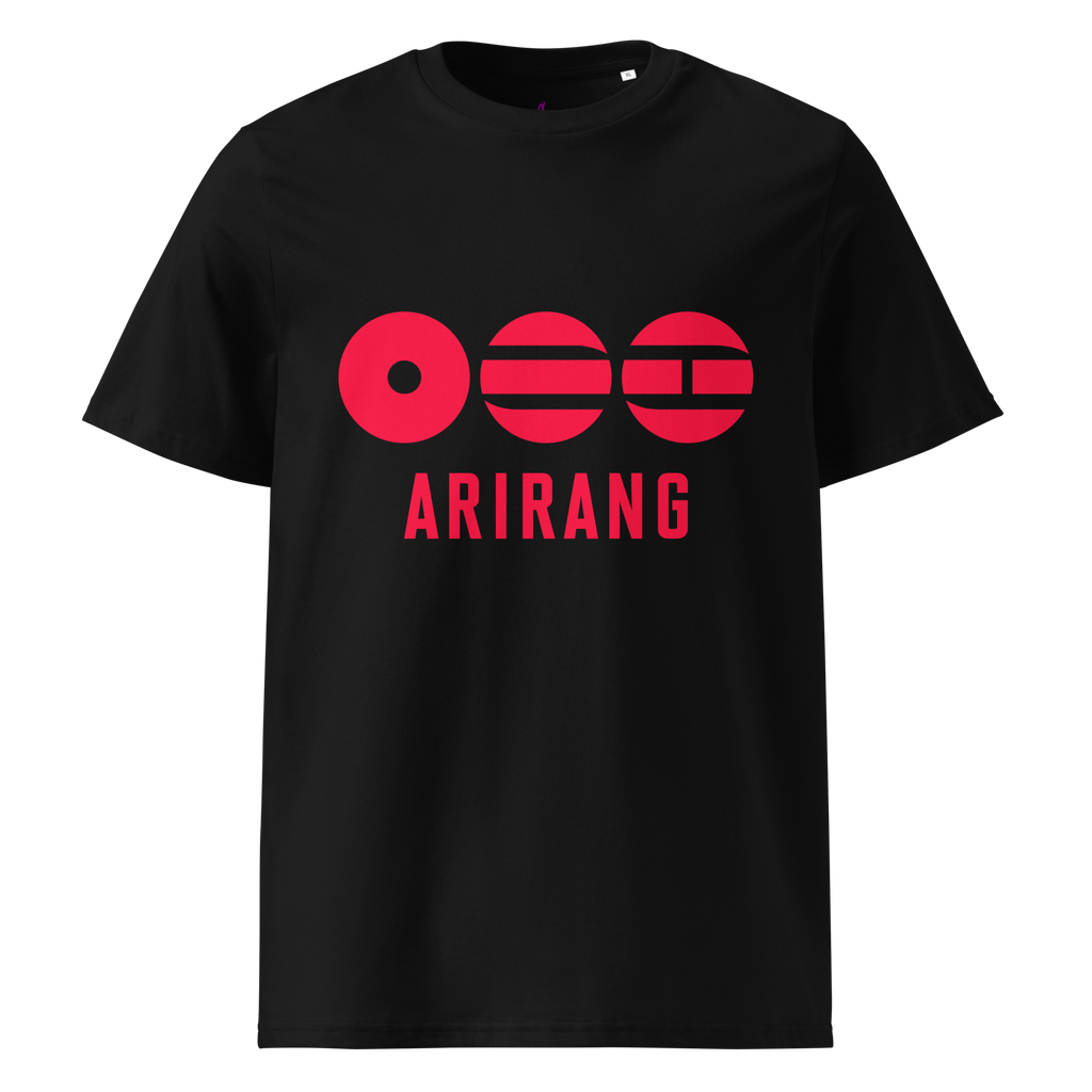 Arirang 2026 World Tour Red Logo Unisex Organic Cotton T-Shirt