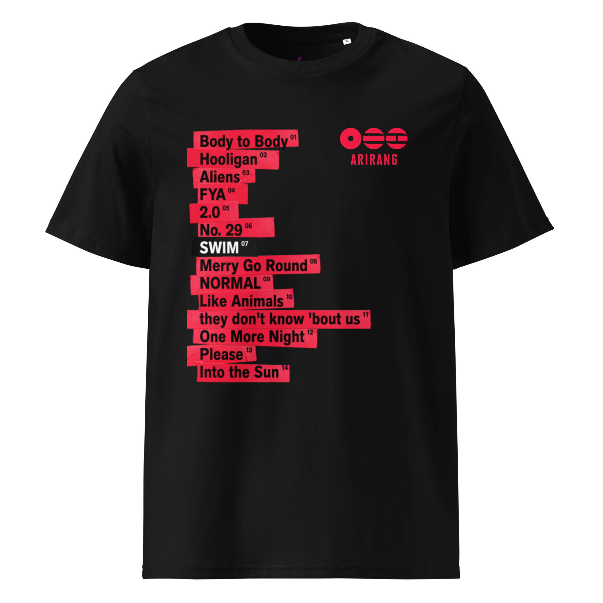 Arirang 2026 World Tour Unisex Organic Cotton T-Shirt (Tracklist)