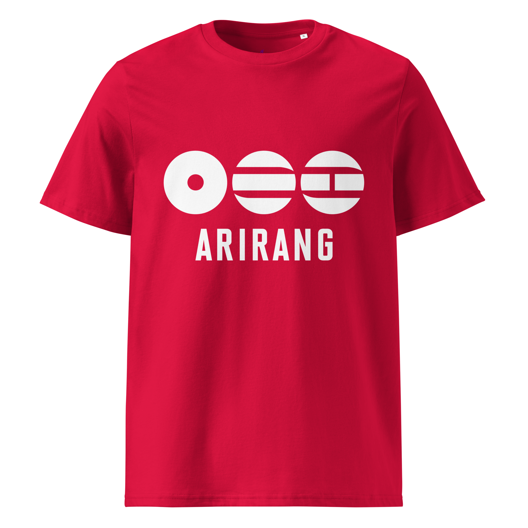 Arirang 2026 World Tour White Logo Unisex Organic Cotton T-Shirt
